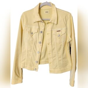Hudson yellow denim button-up jacket
